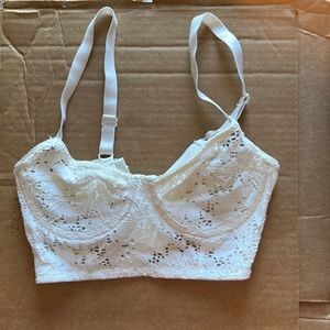 Elegant Lace White Bra